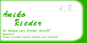 aniko rieder business card